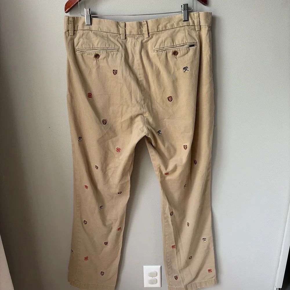 Polo Ralph Lauren Chinos Embroidered Crest & Shield Design Classic Fit 36x32